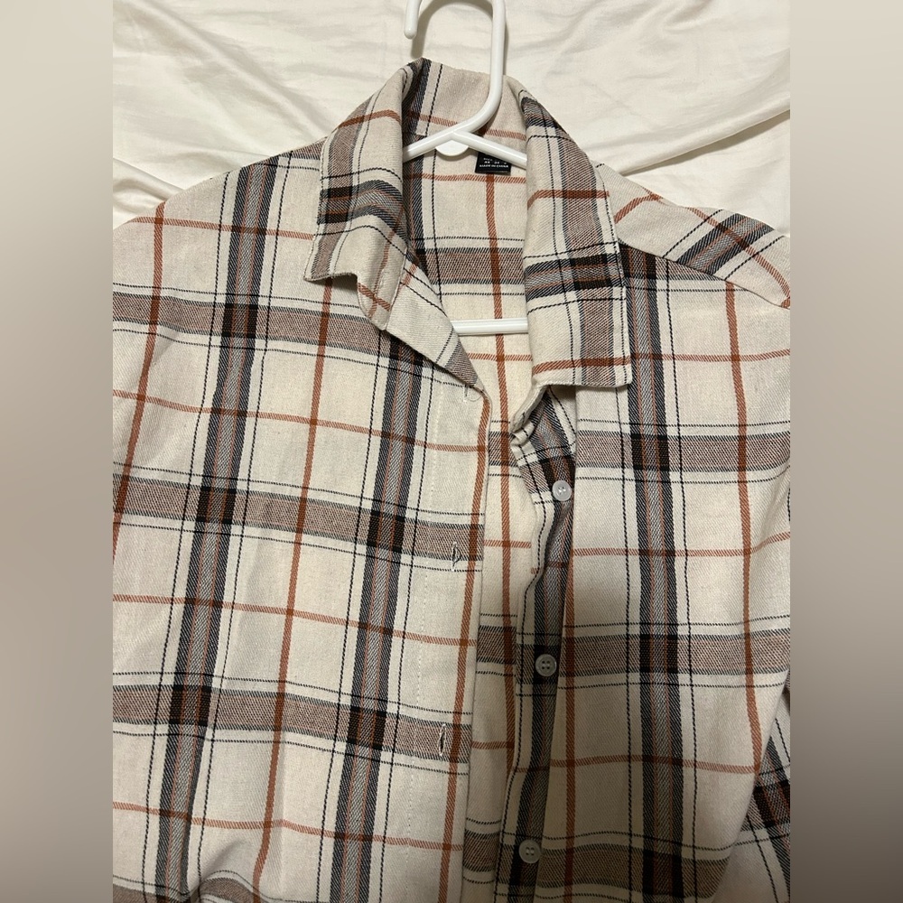 Plaid Button-Up Shirt